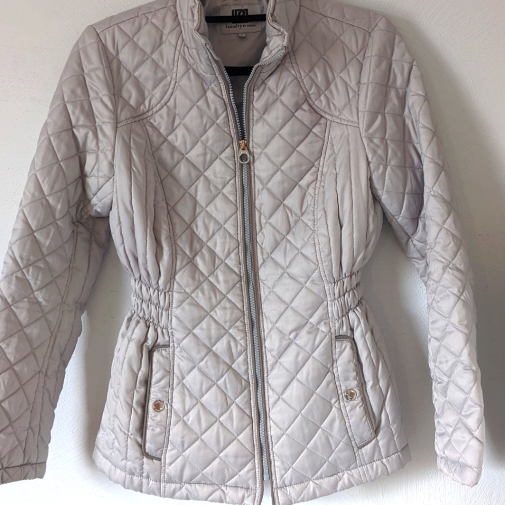 Laundry by Design - gray quilted coat - size S